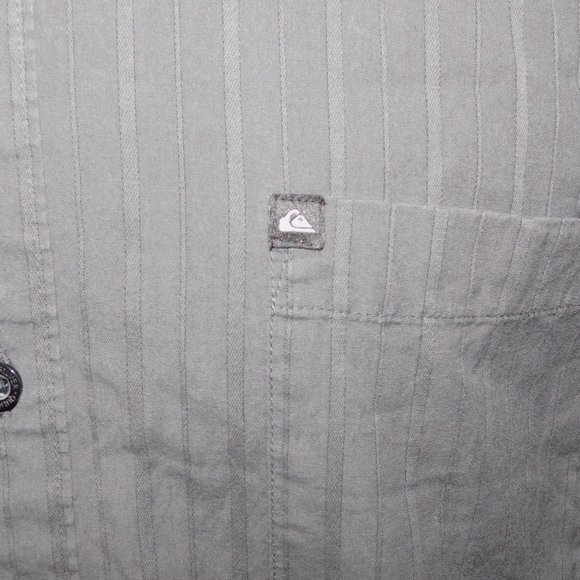 Quiksilver Mens L Gray Long Sleeve Button Front shirt - Picture 6 of 10